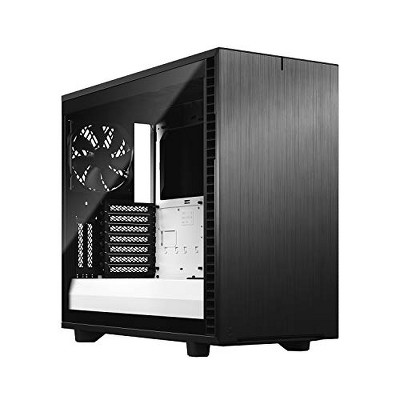 Fractal Design Define 7 Black & White Brushed Aluminum/Steel E-ATX Silent Modular Tempered Glass Window Mid Tower Computer Case