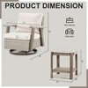 COWLOWN Beige 2 Piece Patio Wicker Furniture Set, 360 Swivel Rocker Chair & Durable Cushions, Outdoor Rattan Lounge Chair for Porch, Garden, Backyard - 4 of 4