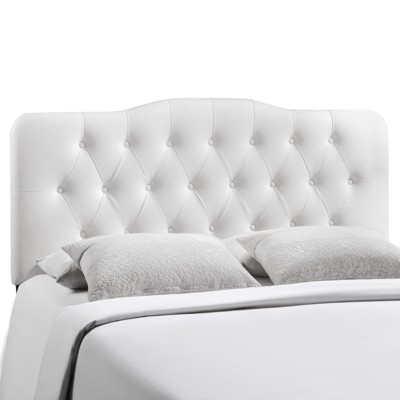 Annabel King Upholstered Vinyl Headboard White - Modway