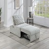 76'' Convertible Wide-Welt Corduroy Sofa Sleeper Sofa Chair W/ Pull-Out Bed Ash - 4 of 4