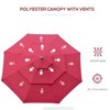 CAVINAS Beach Umbrella Chair 9 FT Compact 3-Layer Sun Umbrella for Balcony Steel Portable Umbrella for Travel (Base Sold Separately) - 4 of 4