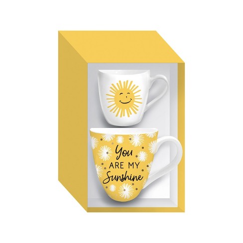 Evergreen Beautiful You Are My Sunshine Mommy and Me Cup Gift Set - 6 x 4 x  4 Inches