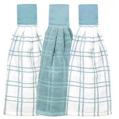 John Ritzenthaler Co. Ritz 3-Pack Solid and Multi Check Tie Towel Set