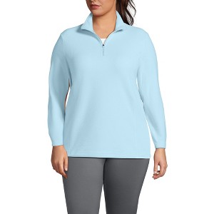 Lands' End Women's Anyweather Fleece Quarter Zip Pullover - 1 of 4