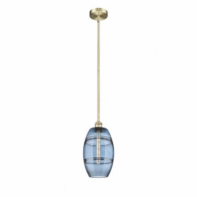 Vaz - 1 Light Stem Hung Mini Pendant In Industrial Style-9.38 Inches Tall and 8 Inches Wide