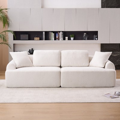 Hrinhom 102"W Full Sponge Compression Couch,Modern Sectional Sofa,No Assembly