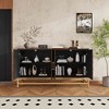 APRILSOUL Sideboard Buffet, Adjustable Shelves with Rectangular Metal Handles,Legs, Storage for Kitchen,Living,Dining Rooms - 2 of 4