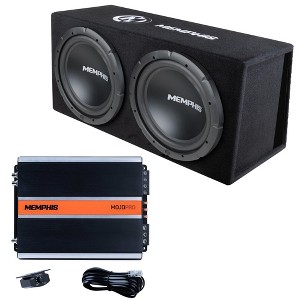 Memphis Audio SRXE212V Dual 12" Bass System with MJP1000.1 Monoblock Subwoofer Amplifier 1000 Watts Mono Amplifier - 1 of 4