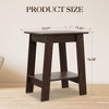 2-Tier Wood End Table,Small Side Table with Storage Shelf for Small Spaces, Bedroom, Entryway, Farmhouse - 4 of 4
