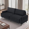 80in Modern Sofa With Cup Holders, Deep Seat - Comfy for Living Room - 4 of 4