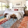 Washable Area Rugs Large Rug with Non-Slip Backing, Geometric Rug Stain-Resistant Accent Carpet Soft Low Pile Carpet for Bedroom - 3 of 4
