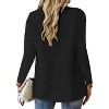 Coolmee Womens Blazers Casual Long Sleeve Lapel Collared Knit Open Front Work Office Blazer Jacket with Button - 2 of 4