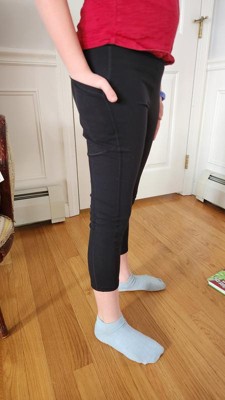 Girls' Pocket Cropped Leggings - All In Motion™ Black L : Target