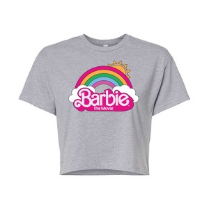 Women's - Barbie - Barbie Logo Rainbow Cropped Graphic T-Shirt - 1 of 4