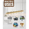 LunaLulinlk 36 inch Hanging Pot Rack, Ceiling-Mounted Wooden Rail System Pot Rack for Kitchen Pots and Pans Storage - 4 of 4
