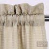Kitchen Curtains 30 Inches Long White Window Curtains Waterproof Curtains for Bathroom Window Waffle Weave Textured Tier Curtains, 30"×30", Set of 2 - 3 of 4