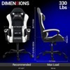 Bosmiller Ergonomic Gaming Chair Racing Style Office Chair, Computer Desk Chair, Swivel Reclining PU Leather PC Gamer Chair - 2 of 4
