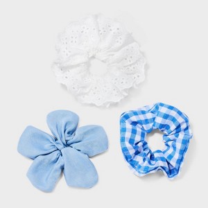 Fabric Hair Twister Set 3pc - Wild Fable™ Blue/Gold/White: Polyester Hair Twister for All Hair Types - 1 of 3