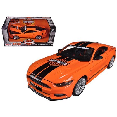 2015 Ford Mustang Harley Davidson Orange 1/24 Diecast Car Model by Maisto
