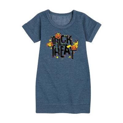 - Pokémon - Trick or Treat Graphic Short Sleeve Fleece Dress