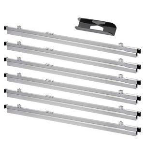 AdirOffice Hanging Blueprint Clamp Holder 26" Silver Aluminum 12/Pack (ADI6026-2) ADI6026--2 - 1 of 4