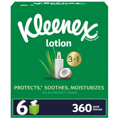 Kleenex Lotion 3-ply Facial Tissue - 6pk/360ct : Target