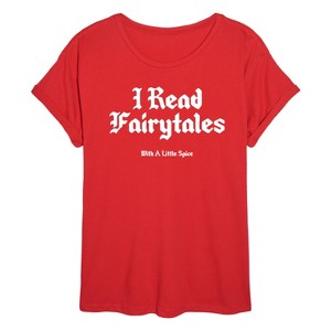 Women's - Instant Message - Read Spice Fairytales Oversized Graphic T-Shirt - 1 of 4