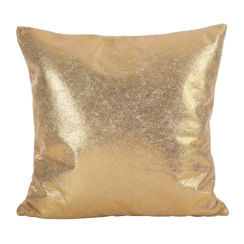 gold throw pillows with fringe