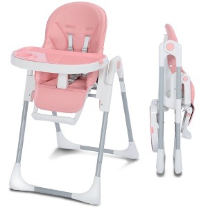 Kinder King Foldable High Chair for Baby, Toddler Eating Chair with Detachable Double Trays - 1 of 4