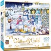 MasterPieces Glitter & Gold - Frosty Wonderland Gathering 1000 Piece Jigsaw Puzzle for Adults - 2 of 4