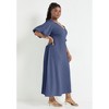 June + Vie by Roaman's Women's Plus Size Puff-Sleeve Babydoll Maxi Dress - 4 of 4
