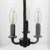 Urban Ambiance Luxury French Rustic Pendant Light,  17.125"H x 12.875"W,  Midnight Black Finish, UHP3821 - 4 of 4