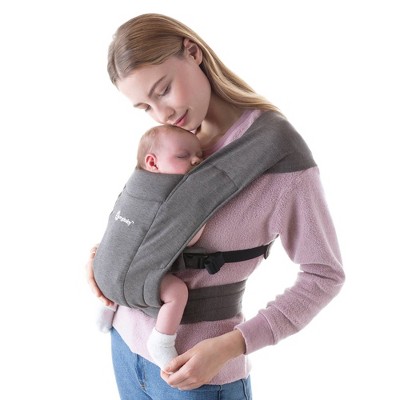 Ergobaby Embrace Newborn Carrier for Babies 7 - 25 lbs - Cozy Knit Heather Grey