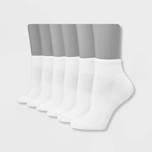 Hanes Moves Premium Women's 6pk Ankle Socks, X-Temp Extended Size 8-10 - 1 of 4