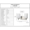 Urban Ambiance Luxury Modern Bath Light 7.625''H x 13.625''W,  Brushed Nickel Finish,  Broome Collection, UHP4105 - 3 of 4