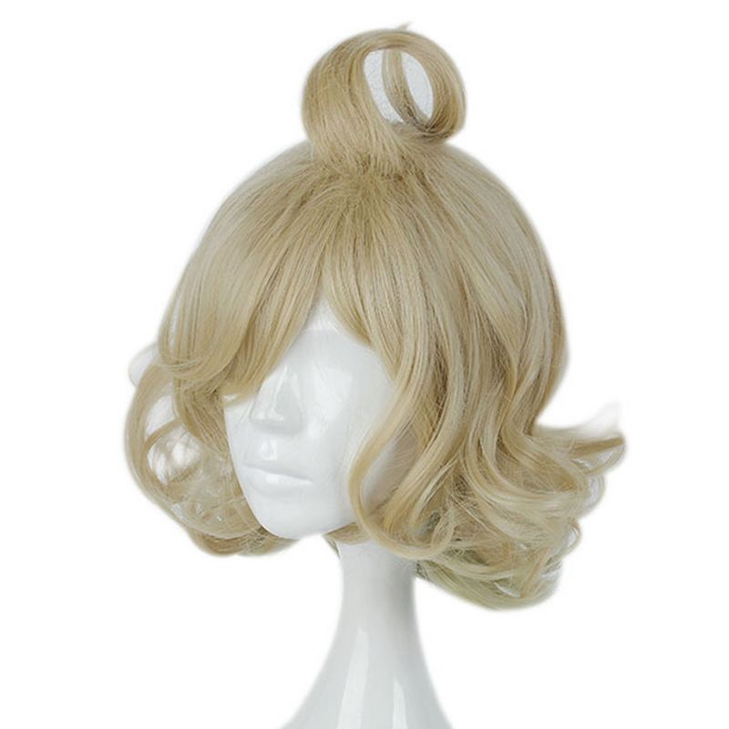Unique Bargains Women's Wigs 12" Gold Tone with Wig Cap Synthetic Fibre, 3 of 7