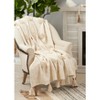 Saro Lifestyle Tufted Dot Throw, 50x60 inches, Beige - 4 of 4