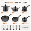 SKONYON 16-Piece Hard-Anodized Cookware Set Nonstick Pots and Pans Set with Lid - 3 of 4