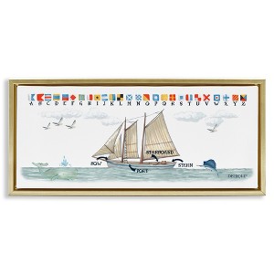 Stupell Industries Nautical Sailing Flags Educational, 25" x 11" - 1 of 4