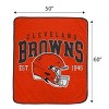 NFL Cleveland Browns Vintage Arch Block Ultra Soft Blanket - 3 of 3