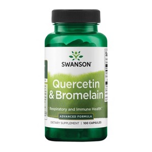 Swanson Quercetin and Bromelain – Capsules [250 mg/78 mg, 100 Count] - 1 of 4