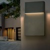 ALOADECOR Modern Simple Sqaure Integrated LED Outdoor Wall Sconce with Dusk to Dawn Sensor in Matte Black for Porch Patio - 4 of 4