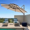 12' x 12' Double Top Round Luxury Patio Aluminum Cantilever Umbrella Tan - Crestlive Products - 2 of 4
