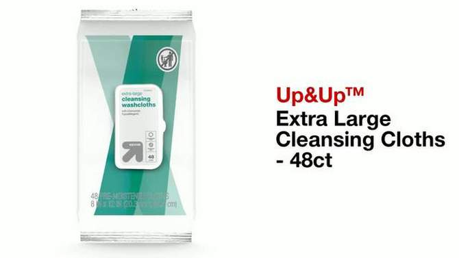 Extra Large Cleansing Cloths - 48ct - up &#38; up&#8482;, 2 of 8, play video