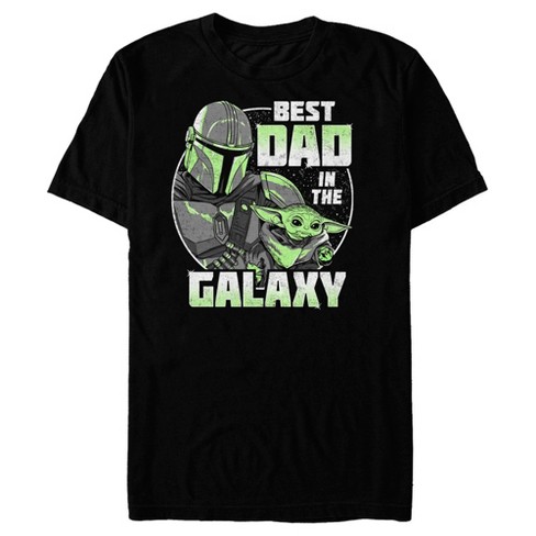 Men's Star Wars: The Mandalorian Distressed Best Dad In The Galaxy T ...