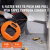 VEVOR Fish Tape, 100-foot, 1/4-in,PET Wire Puller with Optimized Housing and Handle, Easy-to-Use Cable Puller Tool, Flexible Wire Fishing Tools,Orange - 3 of 4