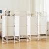 HOMCOM 8 Panel Room Divider Folding Privacy Screen, 5.6' Room Separator, Wave Fiber Freestanding Partition Wall Divider for Rooms, White - 2 of 4
