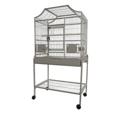 Platinum Coated Metal Elegant Flight Bird Cage with Stand