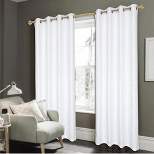 Iceland Metallic Grommet Curtain Panel White by RT Designers Collection