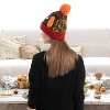 Joyfy 2 Pcs Thanksgiving Pom Pom Beanie Hats, Thanksgiving Costume Hats Accessory for Turkey Trots Dress Up Party, Role Play and Carnival Cosplay - 4 of 4